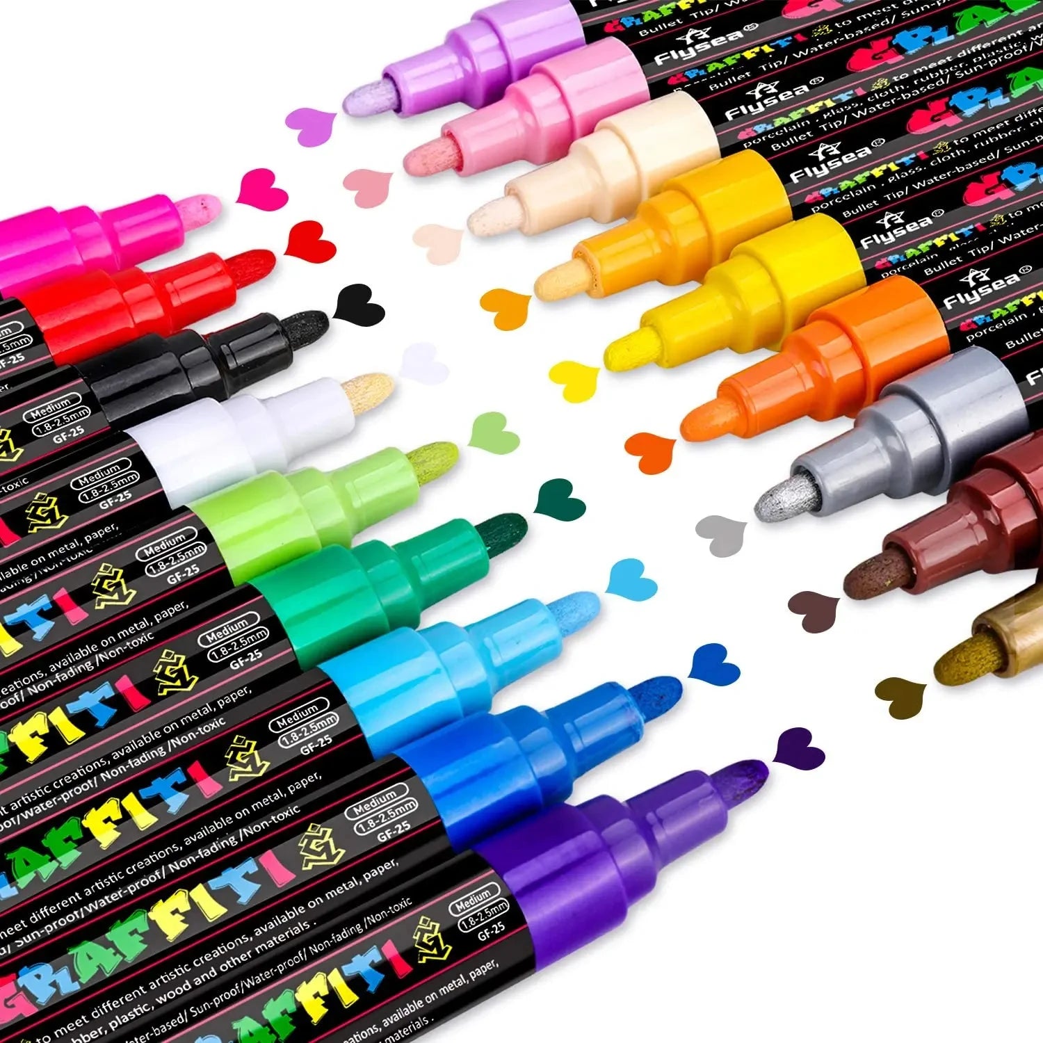 12/18/24 Colors Acrylic Graffiti Pens Premium Ultra-Fine 0.7mm Tips for Artists, Designers, and Graffiti Enthusiasts