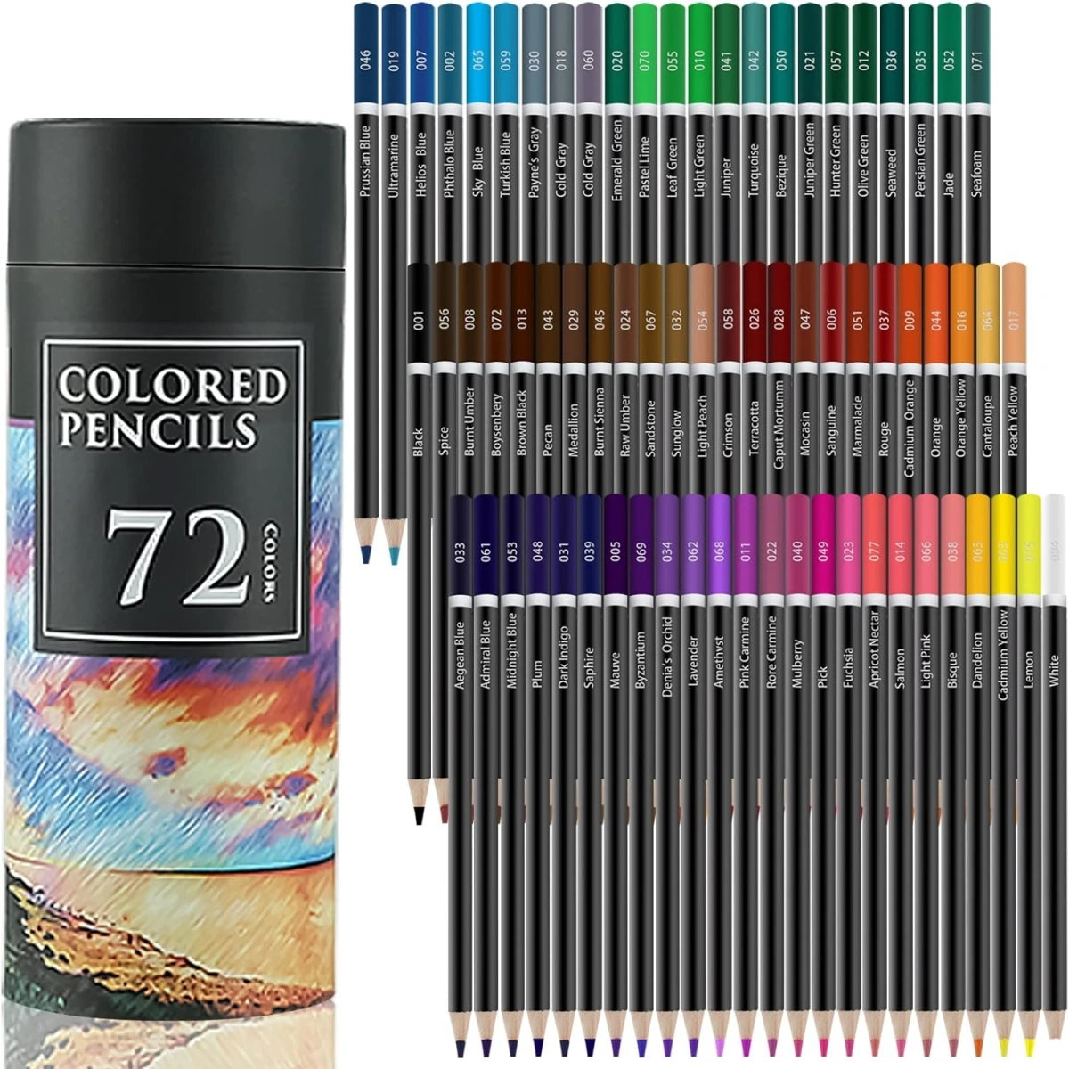 72Pcs Colored Pencils Set Professional Art Hand-Painted Graffiti Oily Color Pencils School Painting Art Supplies